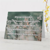 Empath Bravery Positieve Aanmoediging Quote Kaart (Gele Bloem)