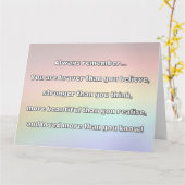 Empath Bravery Positieve Aanmoediging Quote Kaart (Gele Bloem)