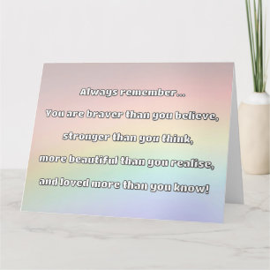 Empath Bravery Positieve Aanmoediging Quote Kaart