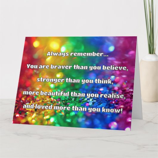 Empath Bravery Positieve Aanmoediging Quote Kaart (Voorkant)