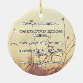 Empath Bravery Positieve Aanmoediging Quote Keramisch Ornament (Achterkant)