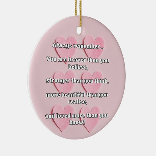 Empath Bravery Positieve Aanmoediging Quote Keramisch Ornament (Rechts)