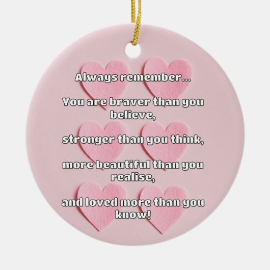 Empath Bravery Positieve Aanmoediging Quote Keramisch Ornament (Voorkant)