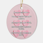 Empath Bravery Positieve Aanmoediging Quote Keramisch Ornament (Links)