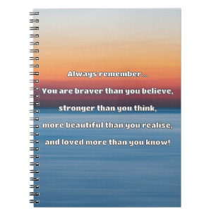 Empath Bravery Positieve Aanmoediging Quote Notitieboek