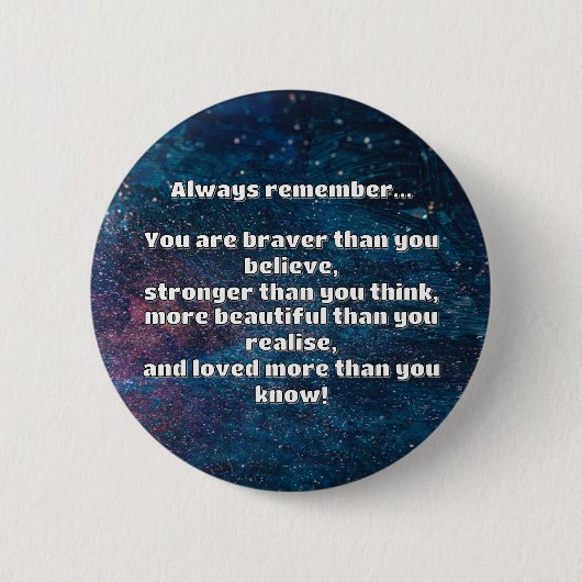 Empath Bravery Positieve Aanmoediging Quote Ronde Button 5,7 Cm (Voorkant)