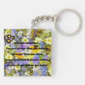 Empath Bravery Positieve Aanmoediging Quote Sleutelhanger (Achterkant)