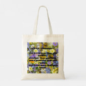 Empath Bravery Positieve Aanmoediging Quote Tote Bag (Achterkant)