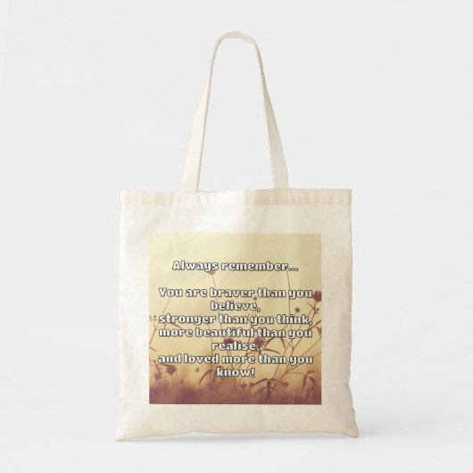 Empath Bravery Positieve Aanmoediging Quote Tote Bag (Voorkant)