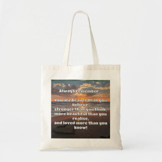 Empath Bravery Positieve Aanmoediging Quote Tote Bag