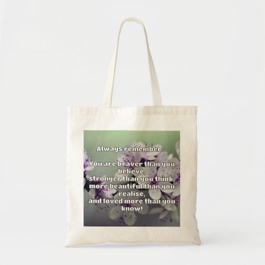 Empath Bravery Positieve Aanmoediging Quote Tote Bag (Voorkant)
