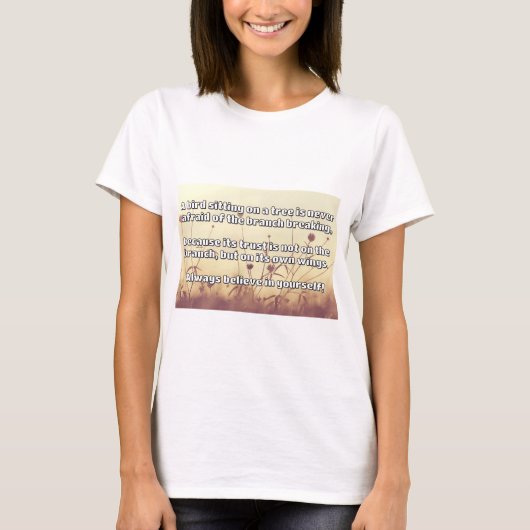 Empath Gelooof Positieve Aanmoedigingscitaat T-shirt (Voorkant)
