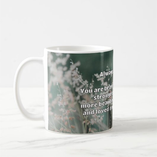 Empath Moed Positieve Aanmoedigingsquote Koffiemok (Links)