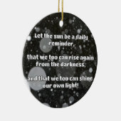 Empath Schijn Positieve Aanmoedigingscitaat  Keramisch Ornament (Rechts)