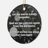 Empath Schijn Positieve Aanmoedigingscitaat  Keramisch Ornament (Links)