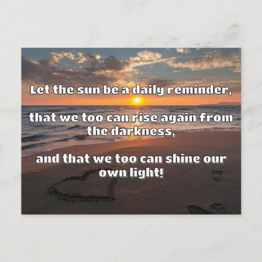 Empath Shine positieve aanmoedigingsquote Briefkaart (Voorkant)