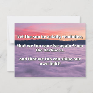 Empath Shine positieve aanmoedigingsquote Briefkaart