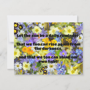 Empath Shine positieve aanmoedigingsquote Briefkaart