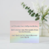 Empath Shine positieve aanmoedigingsquote Briefkaart (Staand voorkant)