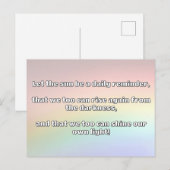 Empath Shine positieve aanmoedigingsquote Briefkaart (Voorkant / Achterkant)