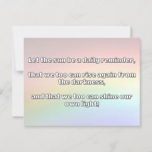 Empath Shine positieve aanmoedigingsquote Briefkaart