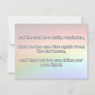 Empath Shine positieve aanmoedigingsquote Briefkaart