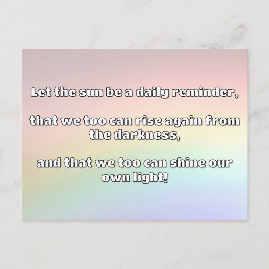 Empath Shine positieve aanmoedigingsquote Briefkaart (Voorkant)