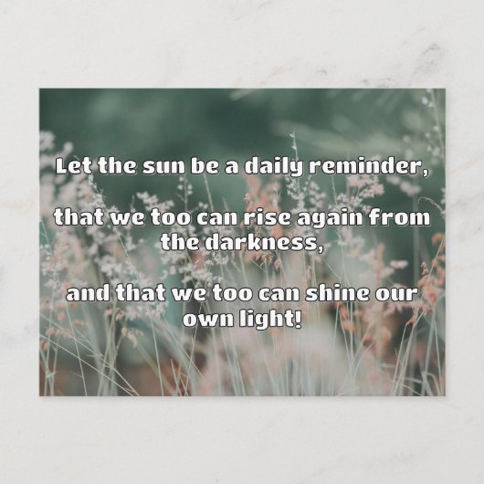 Empath Shine positieve aanmoedigingsquote Briefkaart (Voorkant)