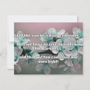 Empath Shine positieve aanmoedigingsquote Briefkaart