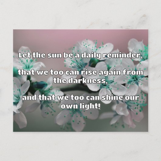 Empath Shine positieve aanmoedigingsquote Briefkaart (Voorkant)