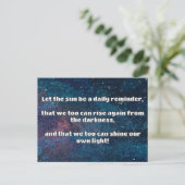 Empath Shine positieve aanmoedigingsquote Briefkaart (Staand voorkant)
