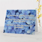 Empath Shine positieve aanmoedigingsquote Kaart (Gele Bloem)