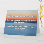 Empath Shine positieve aanmoedigingsquote Kaart (Gele Bloem)