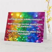 Empath Shine positieve aanmoedigingsquote Kaart (Gele Bloem)