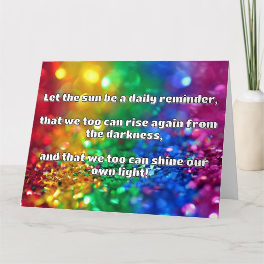 Empath Shine positieve aanmoedigingsquote Kaart (Voorkant)