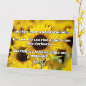 Empath Shine positieve aanmoedigingsquote Kaart (Gele Bloem)