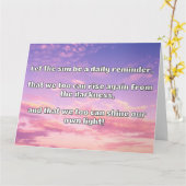 Empath Shine positieve aanmoedigingsquote Kaart (Gele Bloem)