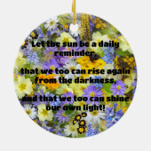 Empath Shine positieve aanmoedigingsquote Keramisch Ornament (Achterkant)