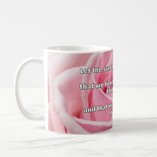 Empath Shine positieve aanmoedigingsquote Koffiemok (Links)