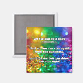Empath Shine positieve aanmoedigingsquote Magneet (Voorkant / Achterkant)