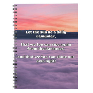 Empath Shine positieve aanmoedigingsquote Notitieboek