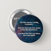 Empath Shine positieve aanmoedigingsquote Ronde Button 5,7 Cm (Voorkant /achterkant)
