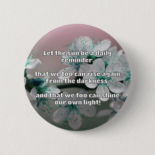 Empath Shine positieve aanmoedigingsquote Ronde Button 5,7 Cm (Voorkant)