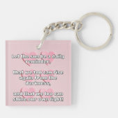 Empath Shine positieve aanmoedigingsquote Sleutelhanger (Achterkant)