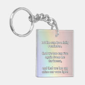Empath Shine positieve aanmoedigingsquote Sleutelhanger (Voorkant Links)