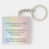 Empath Shine positieve aanmoedigingsquote Sleutelhanger (Achterkant)