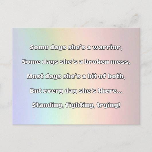 Empath Sterkte Positieve Quote Aanmoediging Briefkaart (Voorkant)