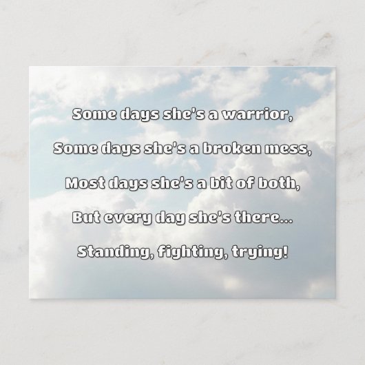 Empath Sterkte Positieve Quote Aanmoediging Briefkaart (Voorkant)