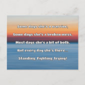 Empath Sterkte Positieve Quote Aanmoediging Briefkaart (Voorkant)