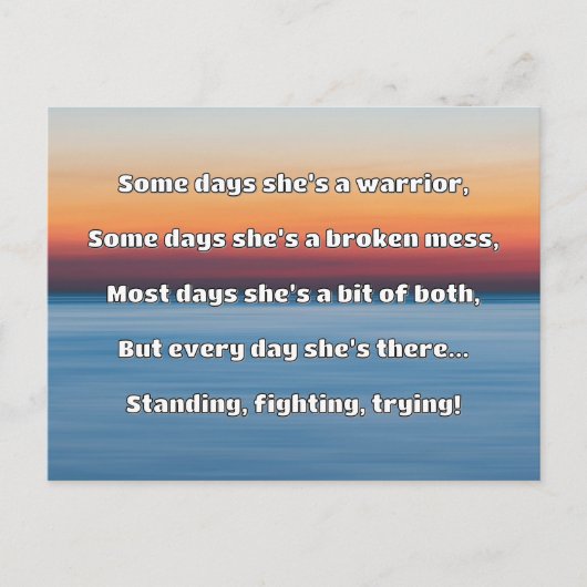 Empath Sterkte Positieve Quote Aanmoediging Briefkaart (Voorkant)